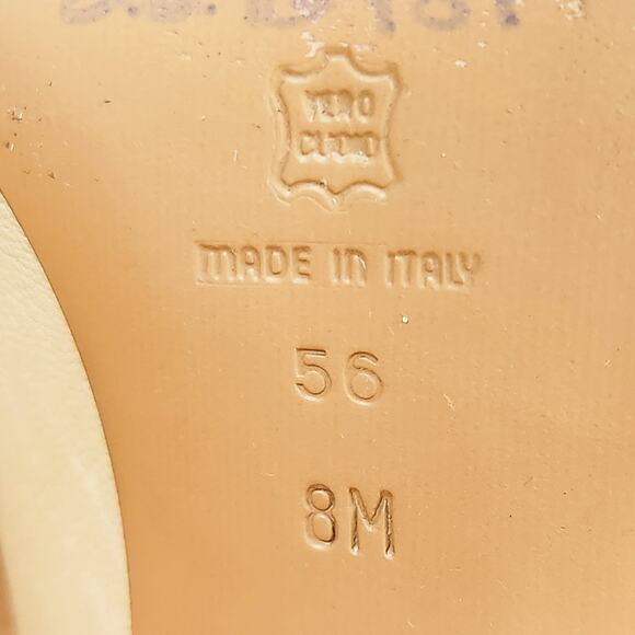 Via Spigia Square Toe Loafer Med Block Heel Butter Yellow Leather Women’s SZ 8 - Picture 11 of 13